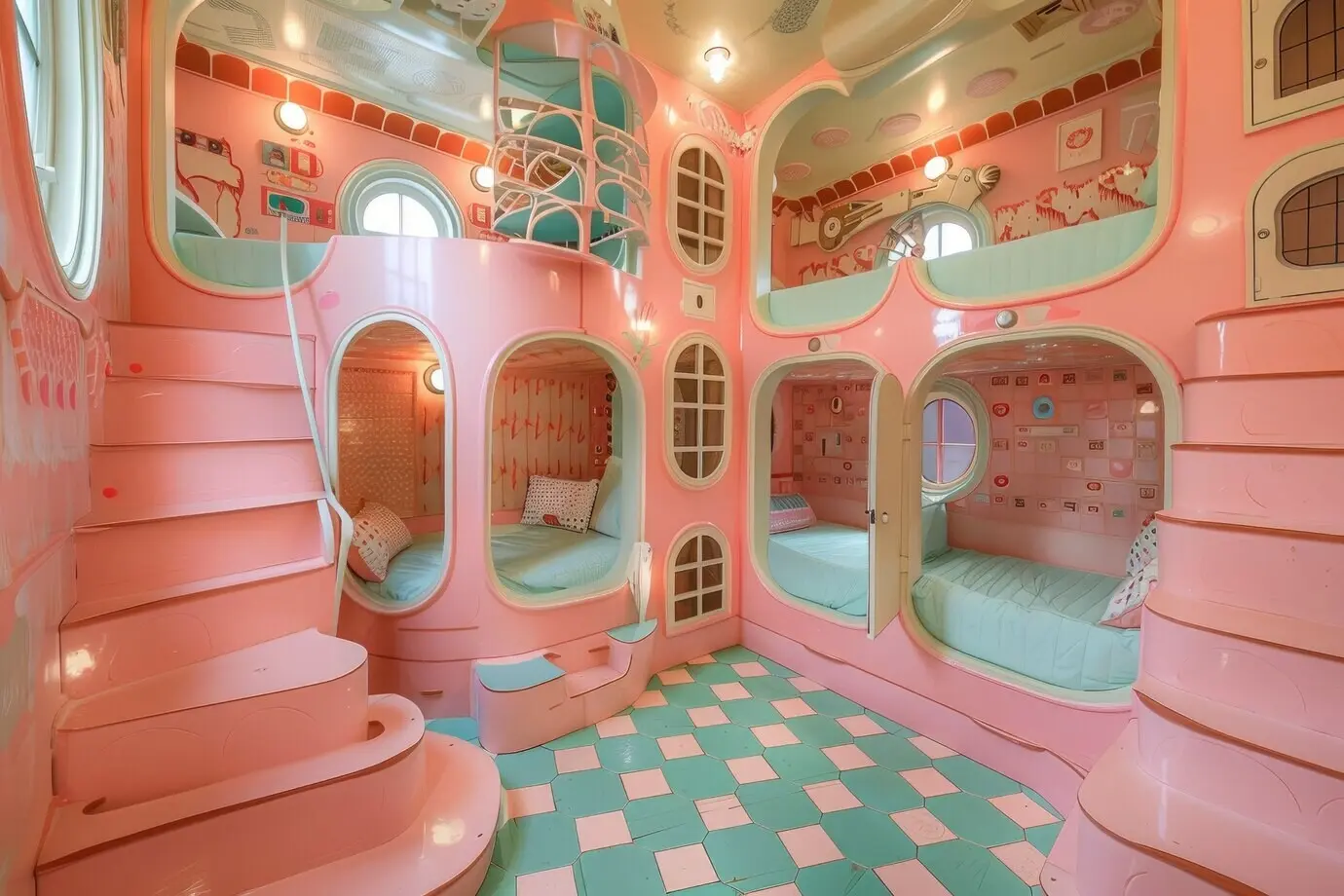 Zimmer für Kinder in sanften Pastellfarben